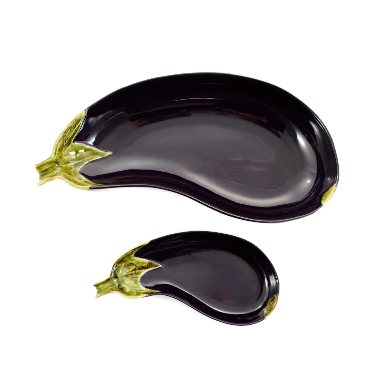 Bordallo Pinheiro Aubergine 24.5cm Platter 2 Bordallo Pinheiro Aubergine 24.5cm Platter - Image 2