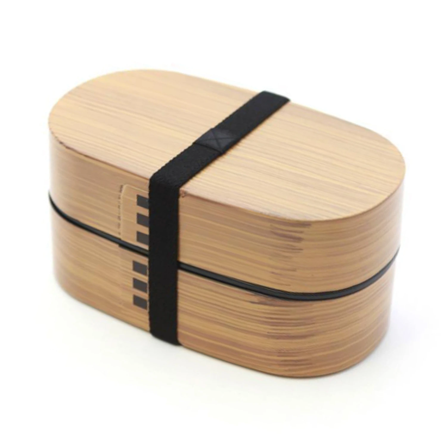 Wood Tone Double Layer Bento Box, 900ml 1 Wood Tone Double Layer Bento Box, 900ml