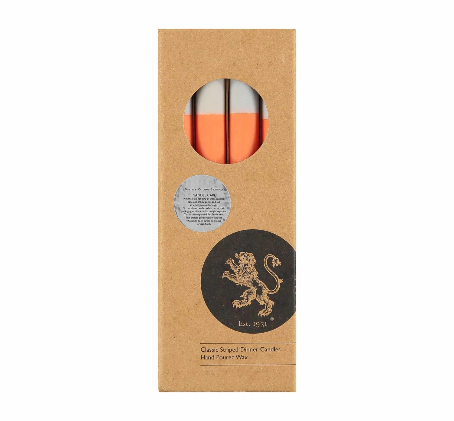 Set Of 4 Pink Orange Colourblock Candles 2 Set Of 4 Pink Orange Colourblock Candles - Image 2