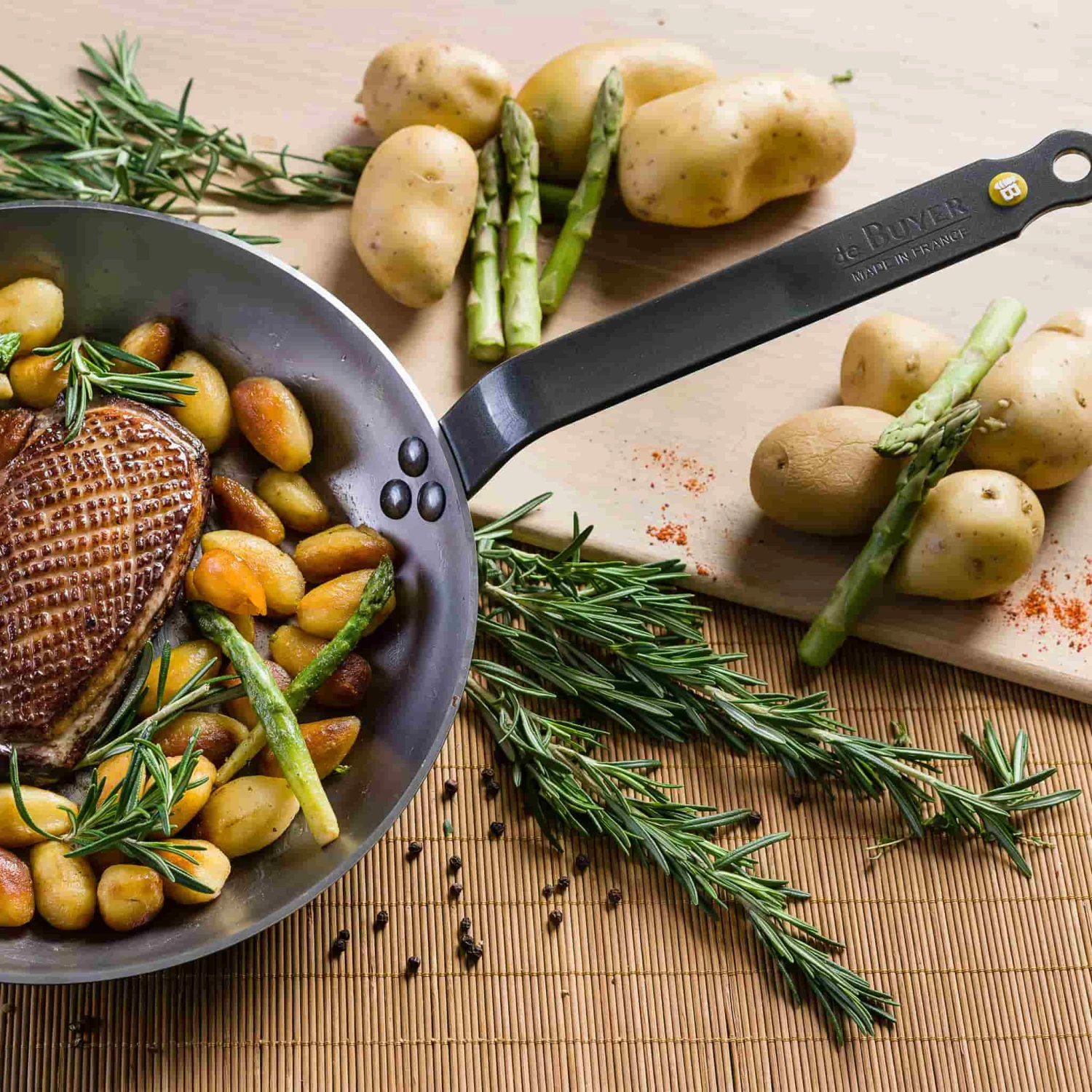 De Buyer Mineral B Frying Pan 24cm 2 De Buyer Mineral B Frying Pan 24cm - Image 2