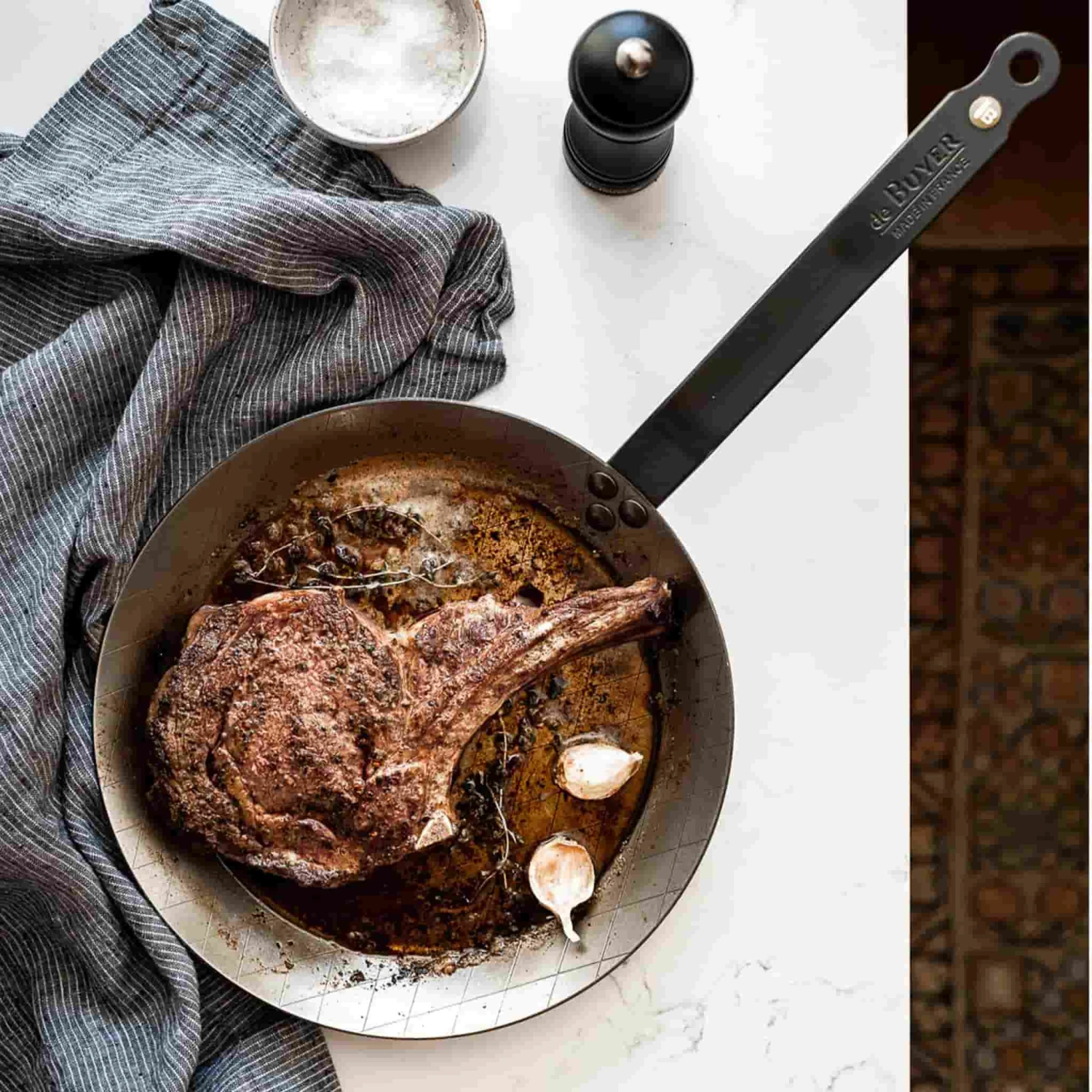 De Buyer Mineral B Steak Pan 3 De Buyer Mineral B Steak Pan - Image 3