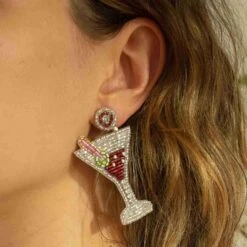 Beaded Martini Earrings -De Buyer Store DJ0002 mydorisearrings 1