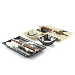 Kuro To Shiro Sushi Serving Set -De Buyer Store EM0021 KuroToShiroSushiServingSet ver8