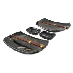 Karasuba-Iro Sushi Serving Set 6 Karasuba-Iro Sushi Serving Set -De Buyer Store EM0043 Products Karasuba IroSushiServingSet 3