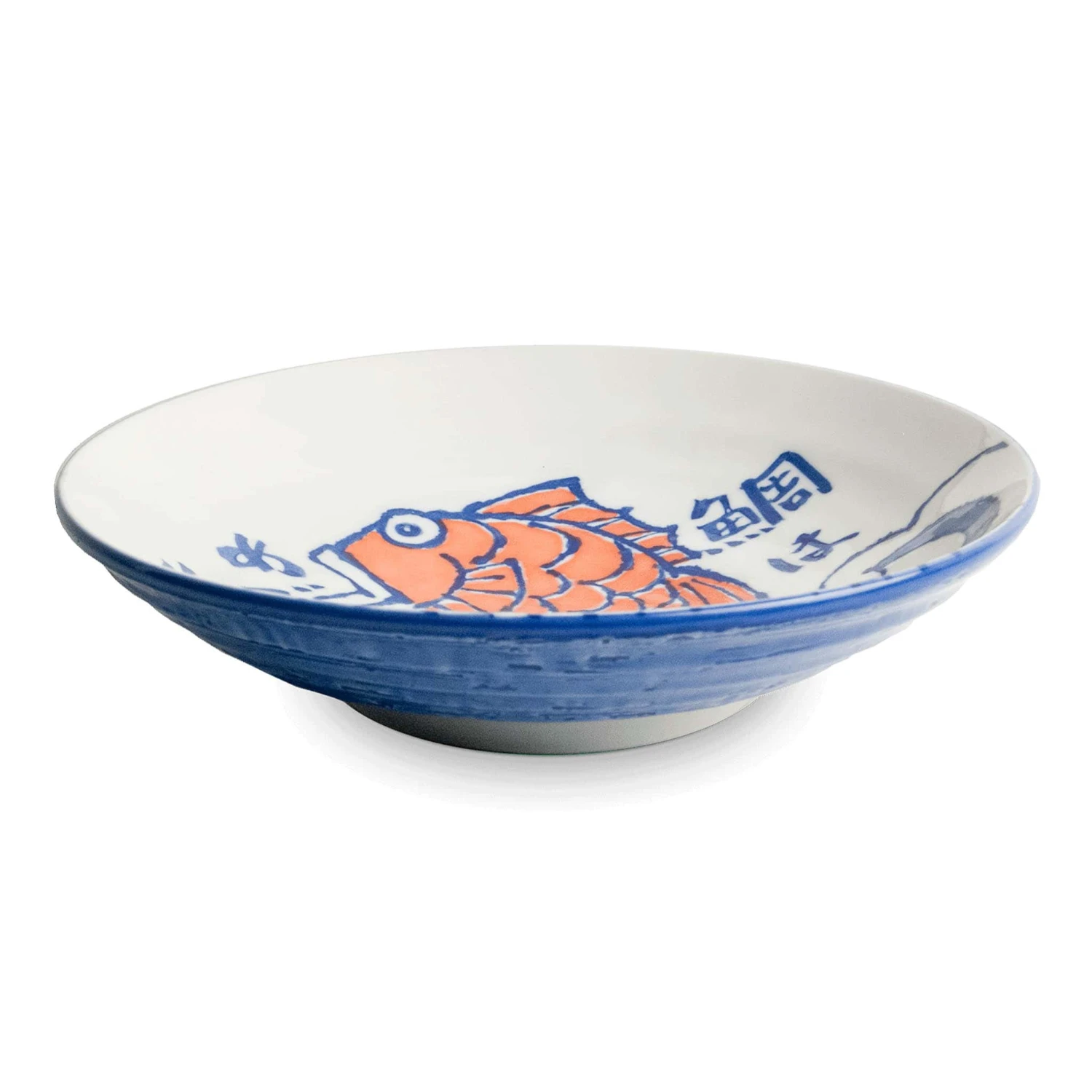 Japanese Fish Shallow Bowl, 21.5cm 1 Japanese Fish Shallow Bowl, 21.5cm