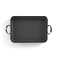 Mermaid Hard Anodised Roasting Dish With Cast Handles 5 Mermaid Hard Anodised Roasting Dish With Cast Handles -De Buyer Store GR0050 MermaidHardAnodised16RoastingDishWithCastHandles2