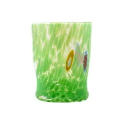 Murano Glass Tumbler, Green -De Buyer Store IA0003MuranoGlassTumbler Green ProductFrontLarge 2
