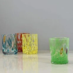 Murano Glass Tumbler, Green -De Buyer Store IA0003MuranoGlassTumbler Green2