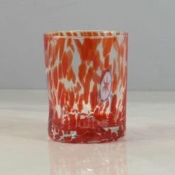 Murano Glass Tumbler, Orange 9 Murano Glass Tumbler, Orange -De Buyer Store IA0004MuranoGlassTumbler Orange