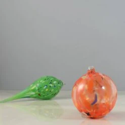 Murano Glass Decorative Sphere Ornament, Orange -De Buyer Store IA0006MuranoGlassDecorativeSphereOrnament Orange2