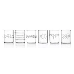 Ichendorf Milano Set Of 6 Assorted Water Tumblers, Clear