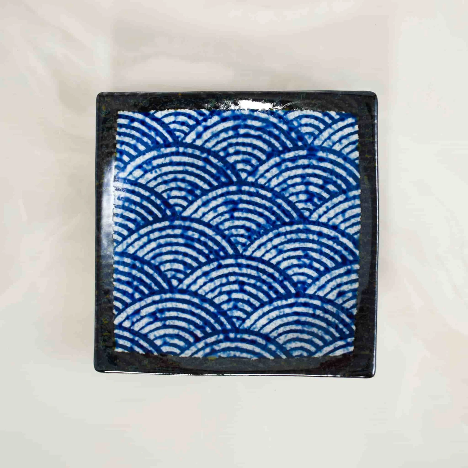 Blue Wave Medium Square Plate, 17.5cm 2 Blue Wave Medium Square Plate, 17.5cm - Image 2