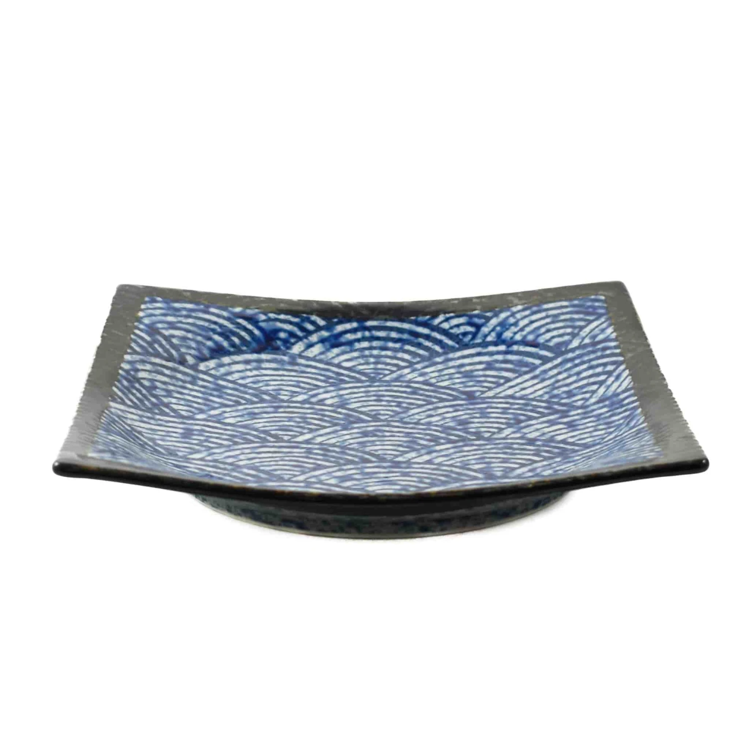 Blue Wave Large Square Plate, 23.5cm 1 Blue Wave Large Square Plate, 23.5cm