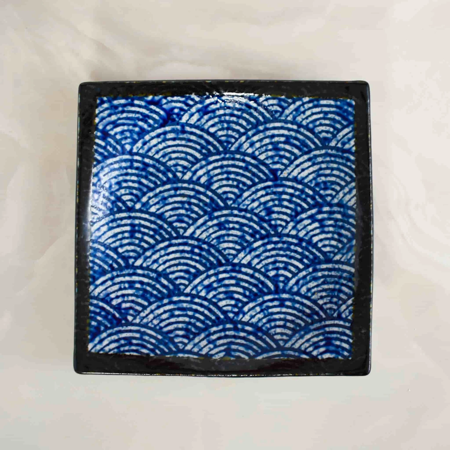 Blue Wave Large Square Plate, 23.5cm 2 Blue Wave Large Square Plate, 23.5cm - Image 2