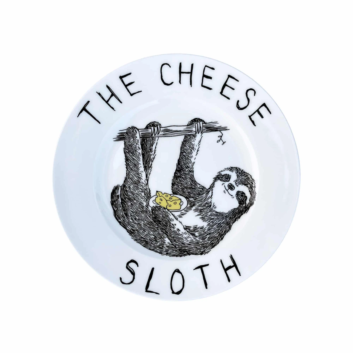 Cheese Sloth Side Plate, 20cm 1 Cheese Sloth Side Plate, 20cm