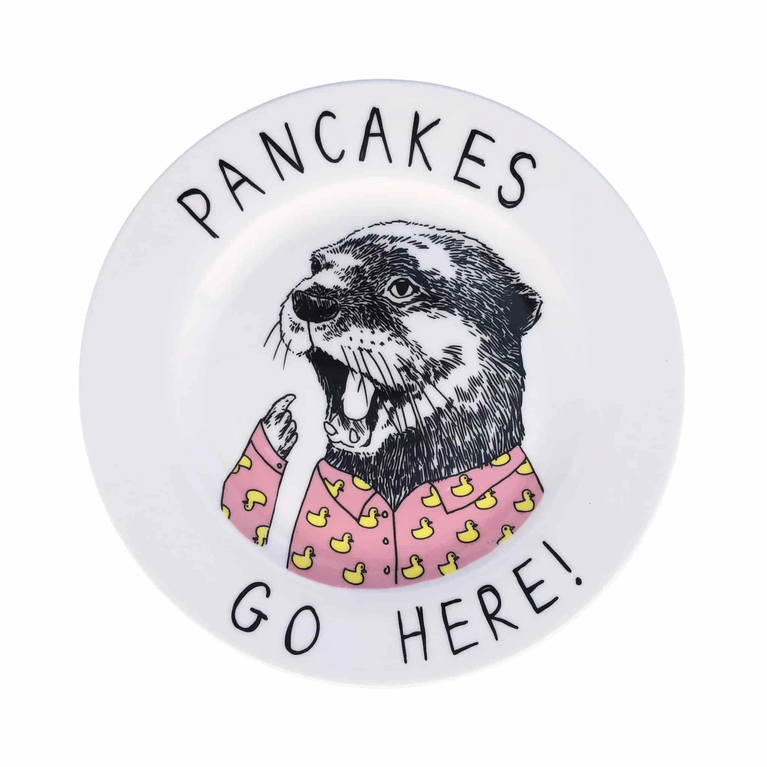 Pancakes Go Here! Side Plate, 20cm 1 Pancakes Go Here! Side Plate, 20cm