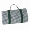 Green Gingham Picnic Blanket