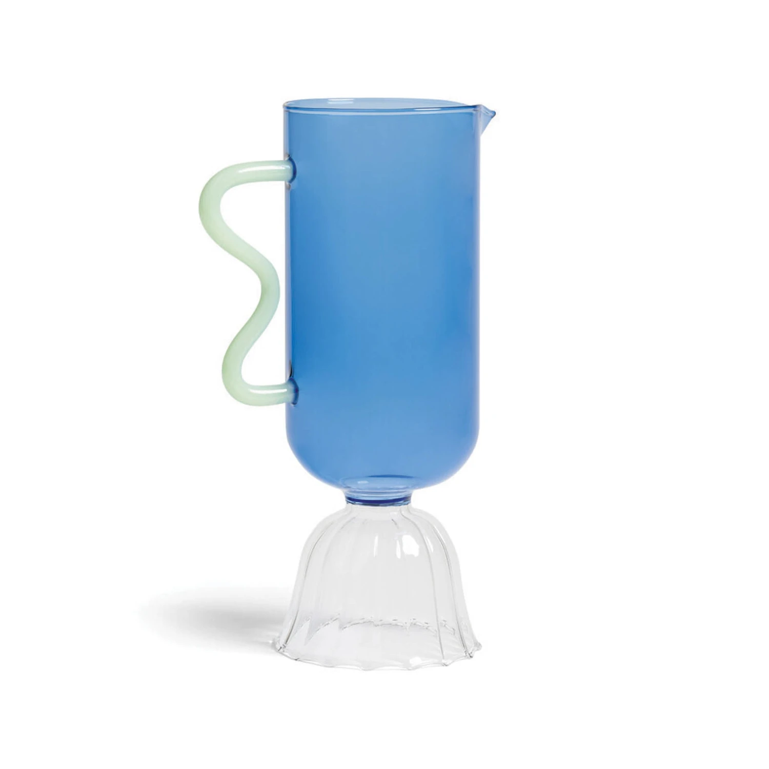 & Klevering Wavy Handle Blue Tulip Pitcher 1 & Klevering Wavy Handle Blue Tulip Pitcher
