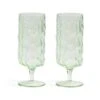& Klevering Set Of 2 Green Stemmed Glasses