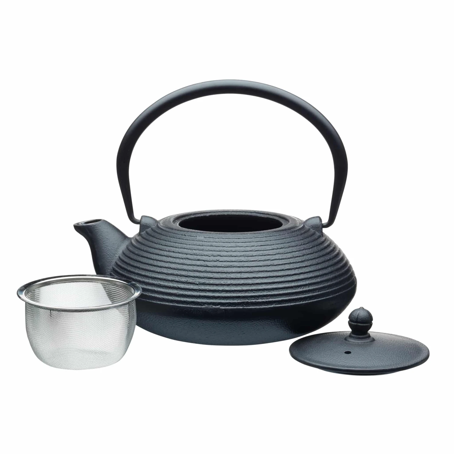 Black Cast Iron Teapot 900ml 2 Black Cast Iron Teapot 900ml - Image 2