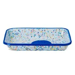 Blue Dot Enamel Roasting & Serving Dish -De Buyer Store KP0087BBlueDotEnamelRoasting ServingDish