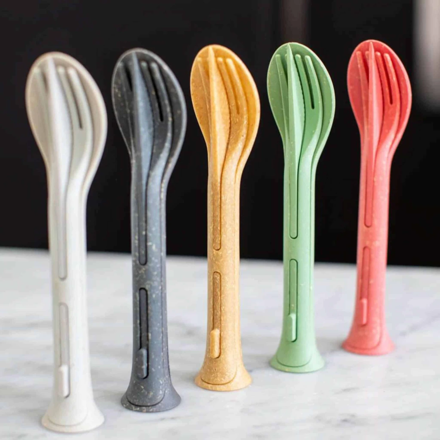 Koziol Klikk Stacking Cutlery Set, Grey 3 Koziol Klikk Stacking Cutlery Set, Grey - Image 3