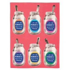 Romantic Walks To The Fridge Cotton Tea Towel