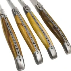 Laguiole En Aubrac Set Of 4 Full Handle Steak Knives, Pistachio Wood -De Buyer Store LR0001LaguioleenAubracSetof4FullHandleSteakKnives PistachioWood3
