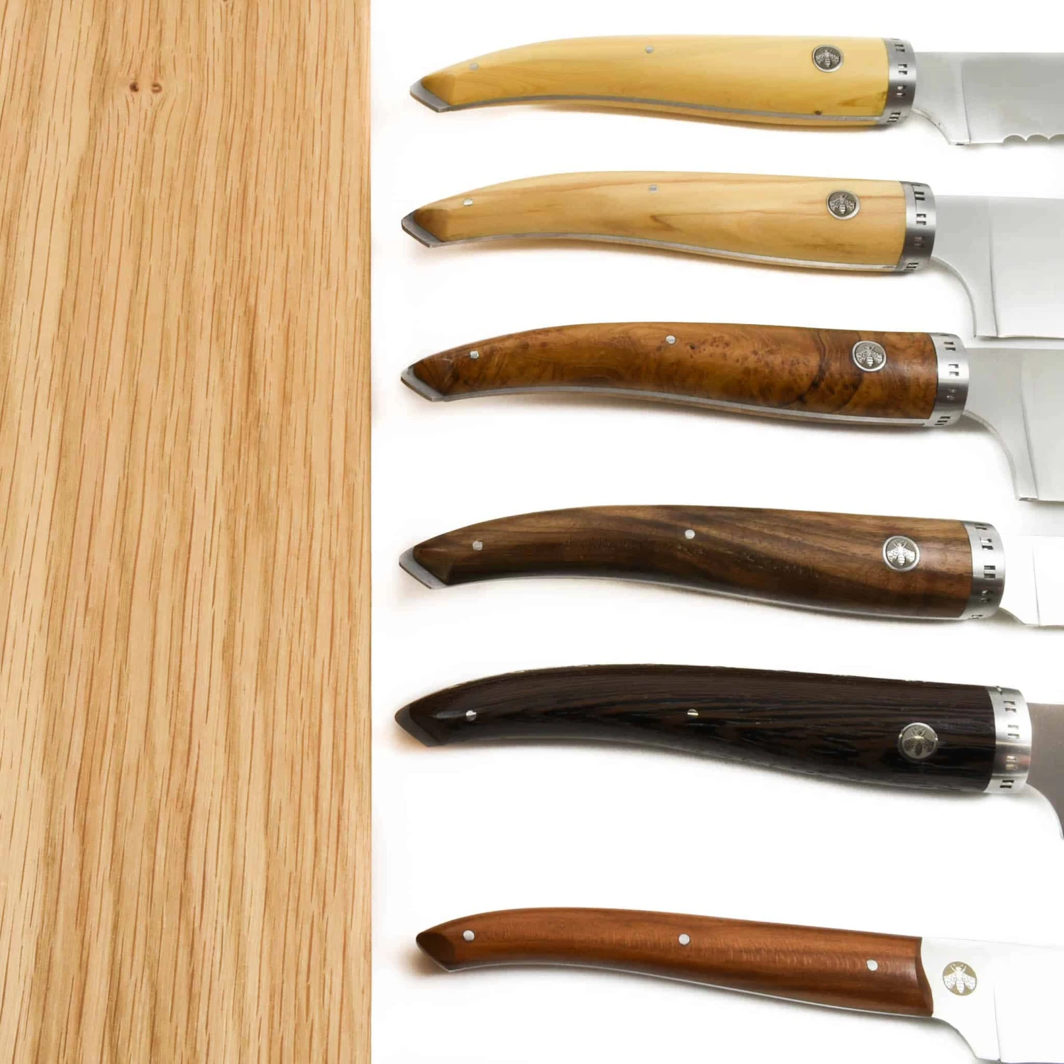 Laguiole En Aubrac Gourmet Knife Block Of 6 Kitchen Knives, Mixed Woods 2 Laguiole En Aubrac Gourmet Knife Block Of 6 Kitchen Knives, Mixed Woods - Image 2