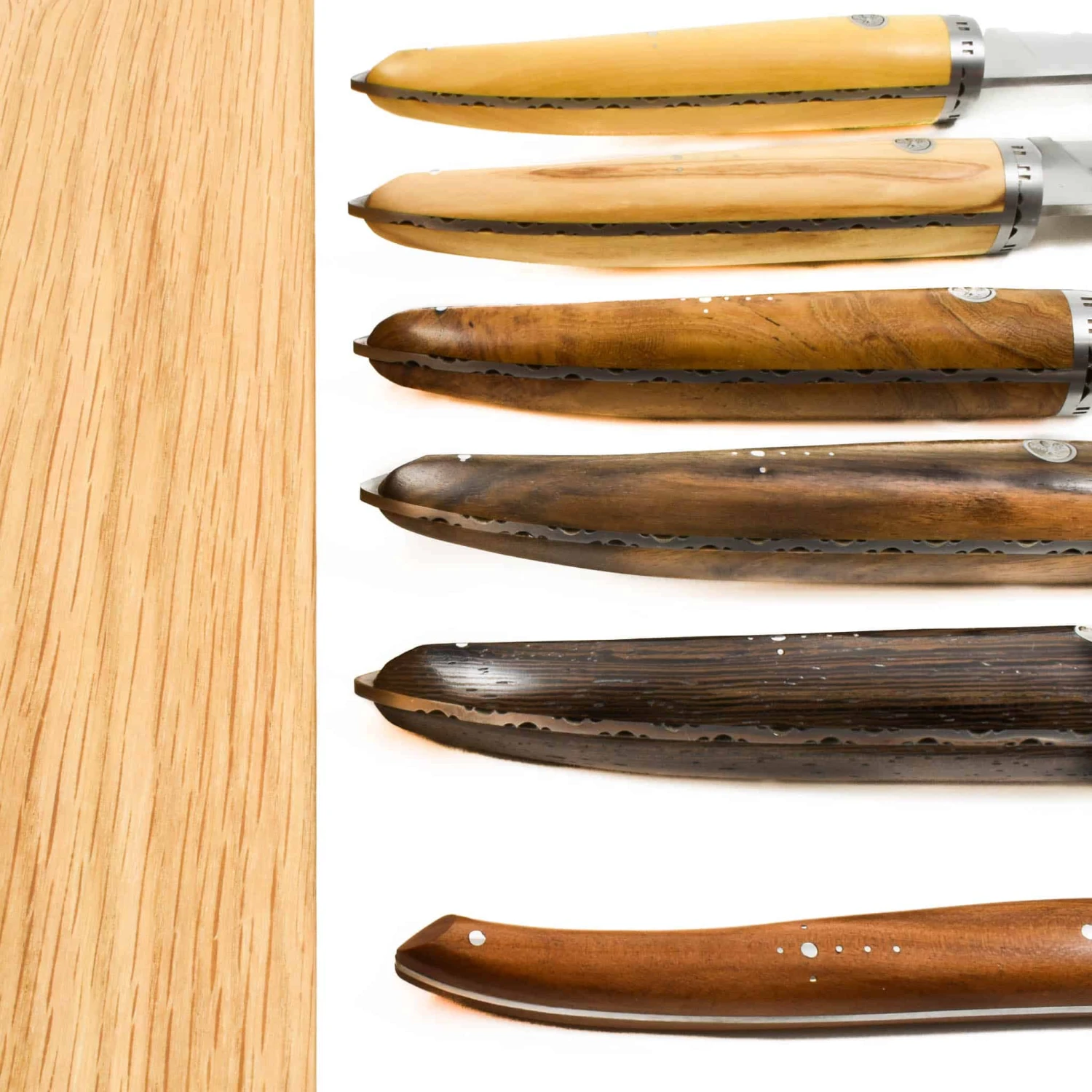 Laguiole En Aubrac Gourmet Knife Block Of 6 Kitchen Knives, Mixed Woods 3 Laguiole En Aubrac Gourmet Knife Block Of 6 Kitchen Knives, Mixed Woods - Image 3
