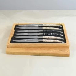 Laguiole En Aubrac Set Of 6 Shell Steak Knives