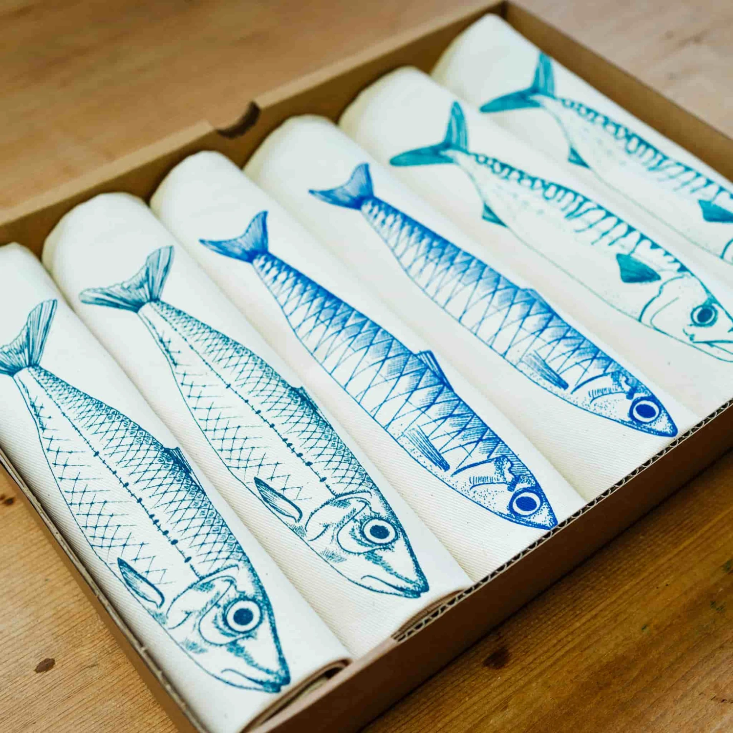 Sardine Design Napkins Box Of 6 2 Sardine Design Napkins Box Of 6 - Image 2