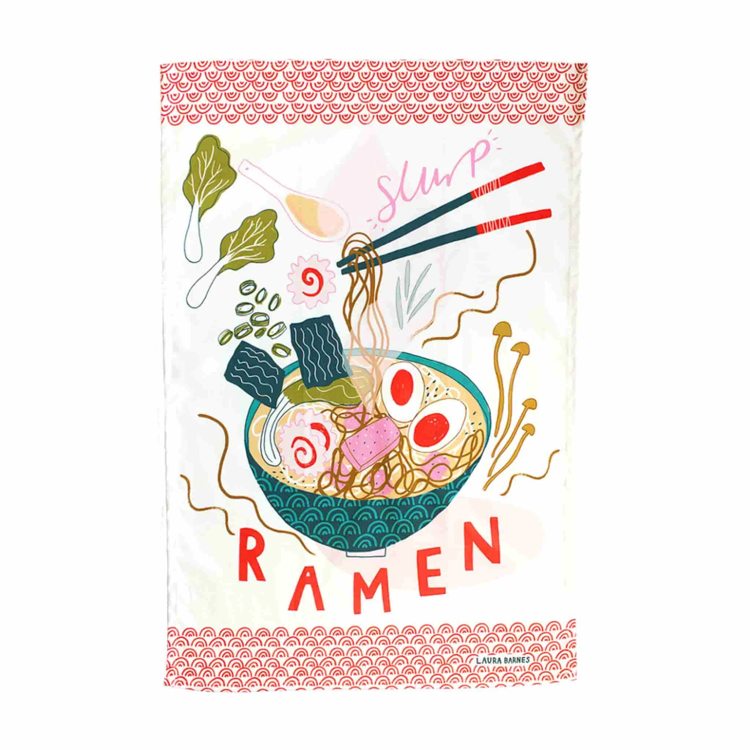 Laura Barnes Ramen Organic Cotton Tea Towel 1 Laura Barnes Ramen Organic Cotton Tea Towel