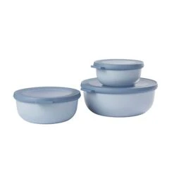 Mepal Cirqula Round 3 Piece Set, Nordic Blue