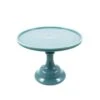 Mosser Glass Georgia Blue Milk Glass Cake Stand 10"