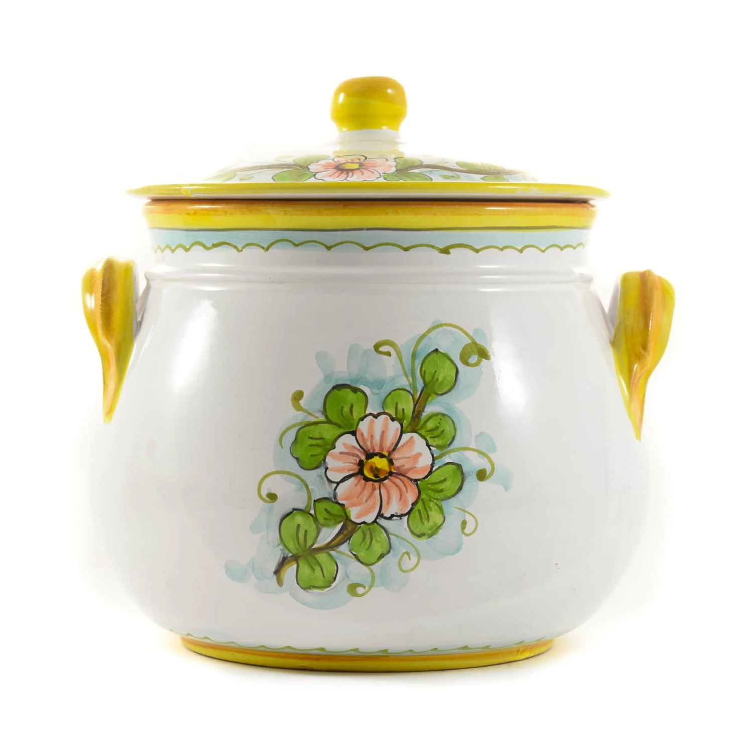 Pomegranate-Painted Terracotta Cooking Pot 20cm 2 Pomegranate-Painted Terracotta Cooking Pot 20cm - Image 2