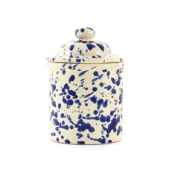 Puglia Blue Splatter Storage Jar 15cm