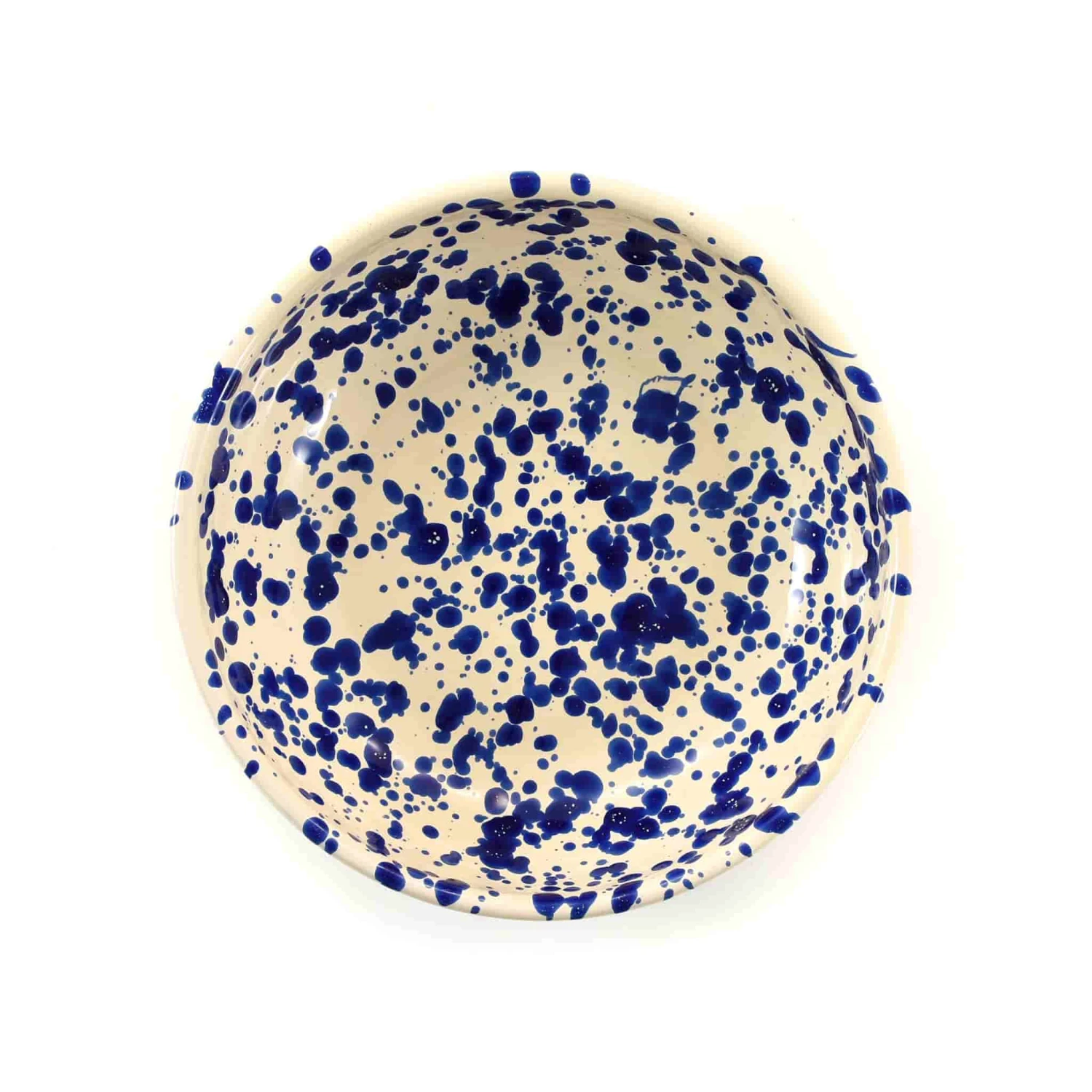 Puglia Blue Splatter Bowl 19cm 2 Puglia Blue Splatter Bowl 19cm - Image 2
