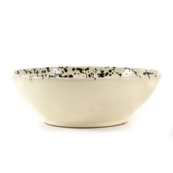 Puglia Black Splatter Large Salad Bowl 28cm