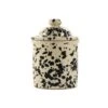 Puglia Black Splatter Ceramic Storage Jar 15cm