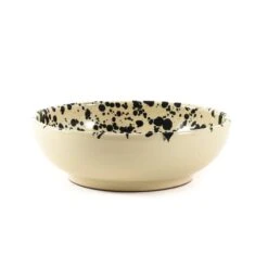 Puglia Black Splatter Bowl 19cm