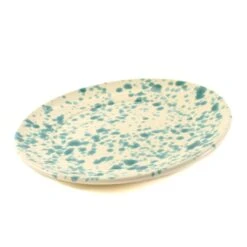 Puglia Aquamarine Splatter Dinner Plate 27cm -De Buyer Store NC0046 PugliaAquamarineSplatterDinnerPlate27cm var2