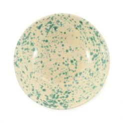 Puglia Aquamarine Splatter Large Salad Bowl 28cm -De Buyer Store NC0049 PugliaAquamarineSplatterLargeSaladBowl28cm