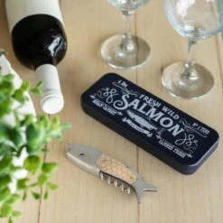 Balvi Wild Salmon In A Tin Corkscrew -De Buyer Store NG0005WildSalmoninaTinCorkscrewLifestyle2