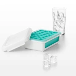 Oxo Covered Silicone Cocktail Ice Cube Tray -De Buyer Store OX0076 OxoCoveredSiliconeCocktailIceCubeTray LS