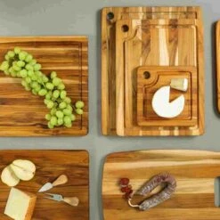 Teakhaus Rectangle Marine Cutting Board With Juice Canal, Medium -De Buyer Store TK0002 TK0003lifestyle