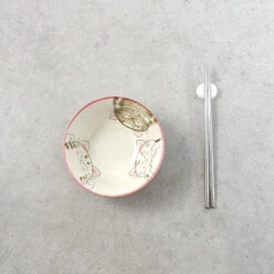 Pink Lucky Cat Japanese Noodle Bowl, 15cm -De Buyer Store Untitled 1 0013 tableware 26of56 .jpgcopy
