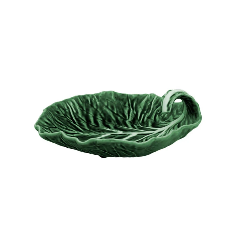 Bordallo Pinheiro Curved Cabbage Leaf Dish 25cm 1 Bordallo Pinheiro Curved Cabbage Leaf Dish 25cm