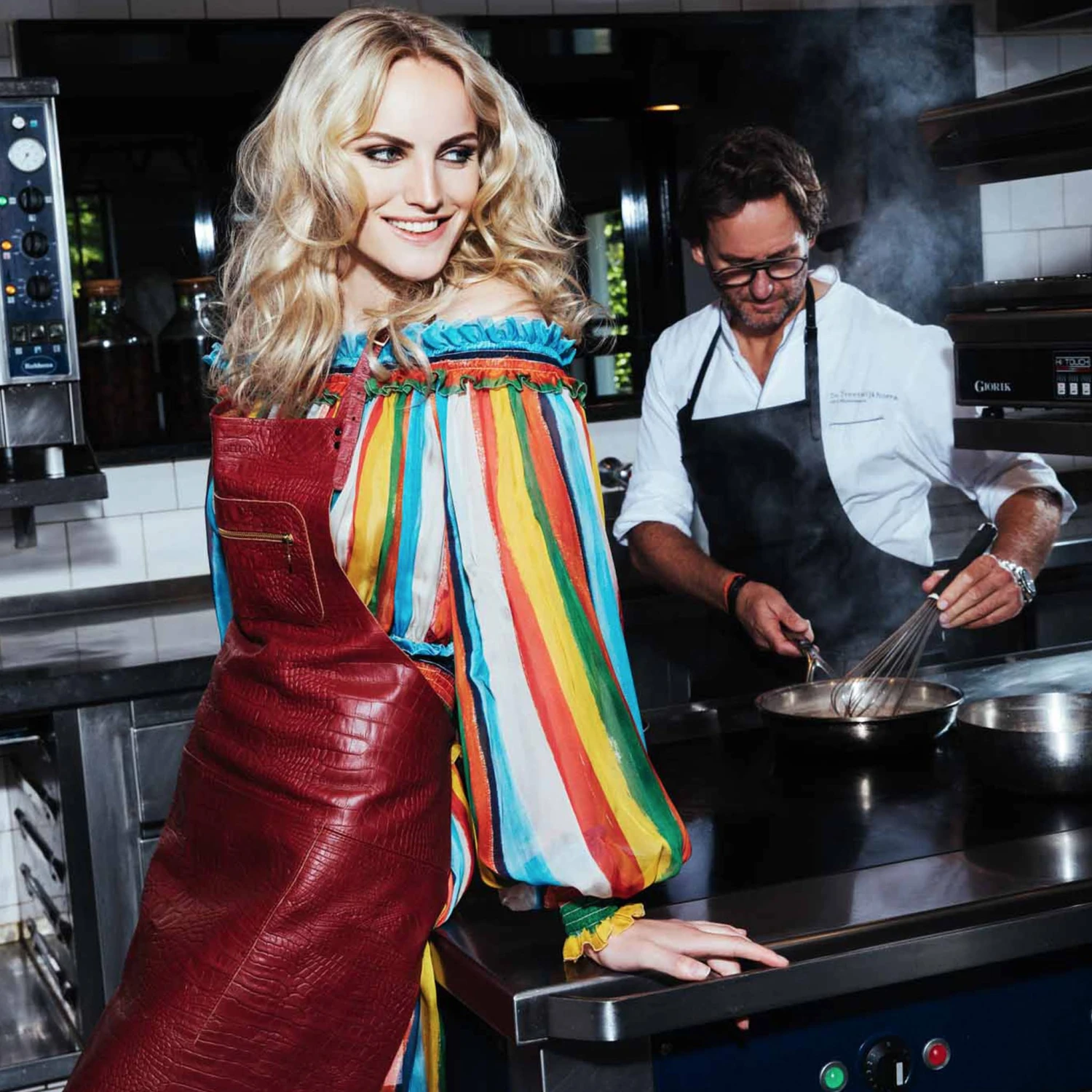 Dutchdeluxes Leather BBQ Apron In Vintage Grey 5 Dutchdeluxes Leather BBQ Apron In Vintage Grey - Image 5