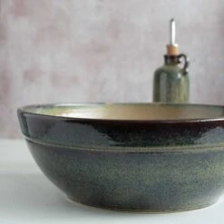 Lagoa Large Handmade Salad Bowl 11 Lagoa Large Handmade Salad Bowl -De Buyer Store lagoa large salad bowl pourer back square